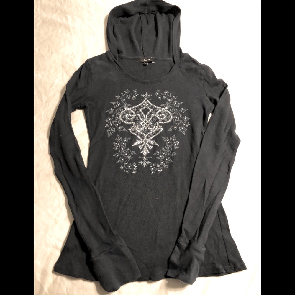 Express Hooded Embellished Thermal Size Small